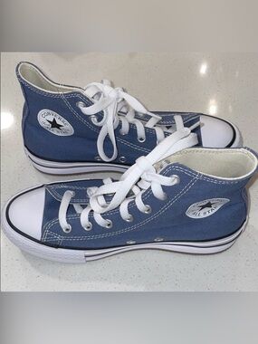 Converse kids Blue High-Top Sneakers - fits a woman size 6-6.5